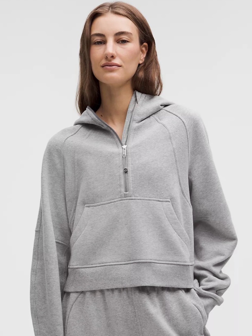 Lululemon Scuba Oversized Half-Zip Hoodie Heather core medium grey size M/L